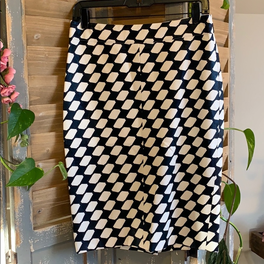 Sandra Angelozzi graphic pleather pencil skirt